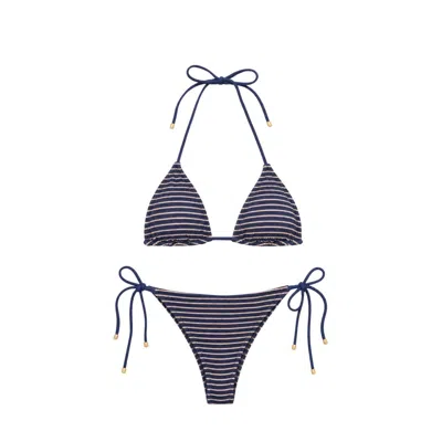 Room 24 Women's Blue Riviera Tie-side Strap