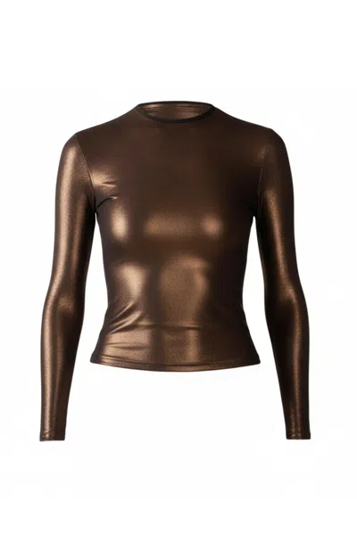 Room 24 Women's Brown Alice Top Bronze