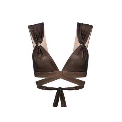 Room 24 Women's Brown Grace Top Bronze
