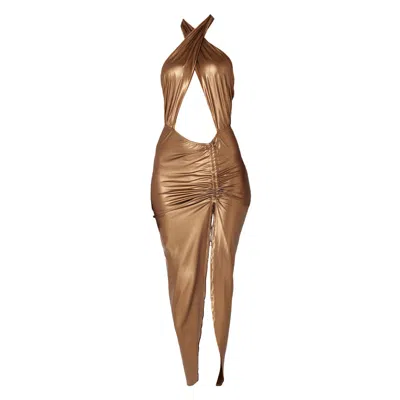 Room 24 Women's Gold Astrid Dress Bronze
