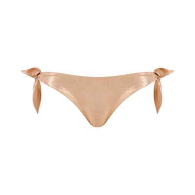 Room 24 Women's Gold / White Bella White-gold Reversible Bottom In Gold/white