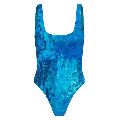 Room 24 Women's Green / Blue Luna One Piece Ocean Mix Reversible In Green/blue