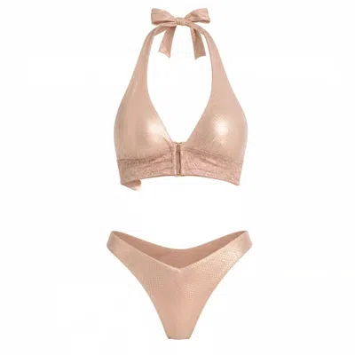 Room 24 Women's Ibiza Halter Rose Gold