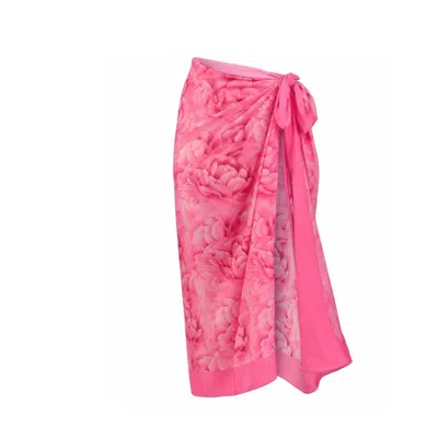 Room 24 Women's Pink Rosie Wrap Rose Print