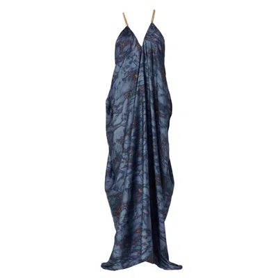 Room 24 Women's Raja Dress Blue Marble