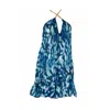 Room 24 Women's Serena Dress Printed Blue