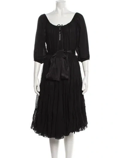 Pre-owned Room 502 Scoop Neck Knee-length Dress W/ Tags In Black