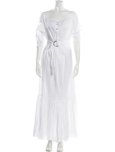 Pre-owned Room 502 Scoop Neck Long Dress W/ Tags In White