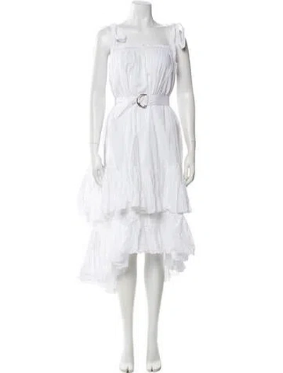 Pre-owned Room 502 Square Neckline Long Dress W/ Tags In White