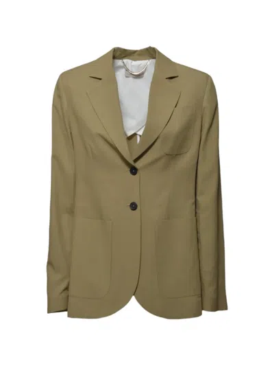 Room 52 Belted Jacket In Green