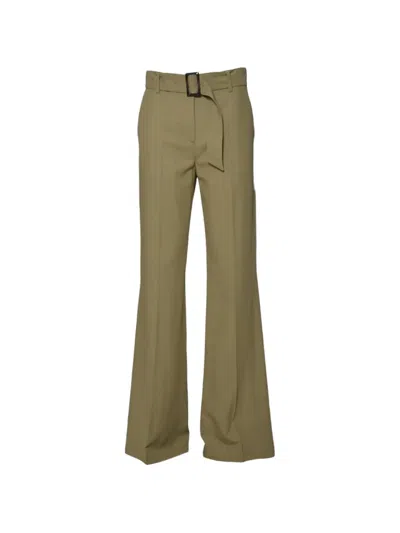 Room 52 Belted Trousers In Green