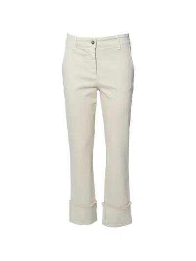 Room 52 Frayed Trousers In White