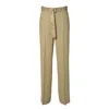 Room 52 Lara Beige Viscose Trousers With Belt In Multi