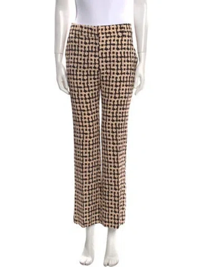 Pre-owned Room 52 Printed Wide Leg Pants In Neutral