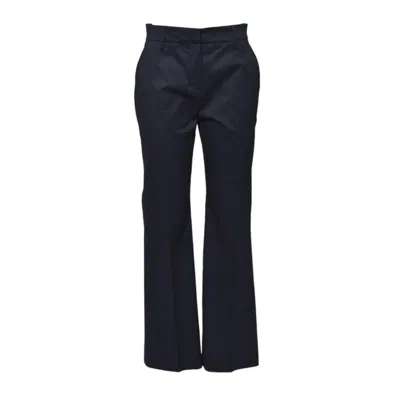 Room 52 Sandy Blue Cotton Trousers In Black