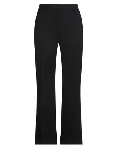 ROOM 52 ROOM 52 WOMAN PANTS BLACK SIZE 8 VISCOSE, POLYAMIDE, ELASTANE