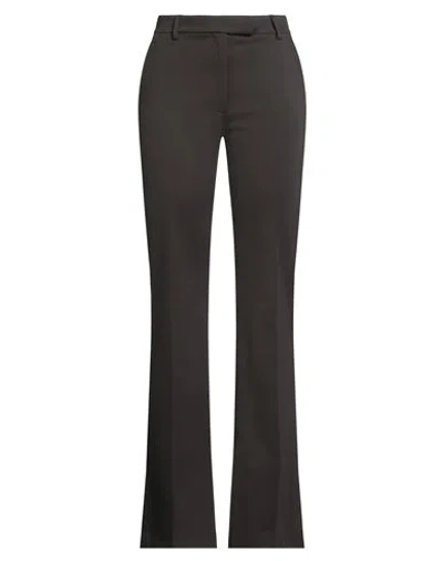 ROOM 52 ROOM 52 WOMAN PANTS DARK BROWN SIZE 10 VISCOSE, POLYAMIDE, ELASTANE