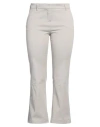 Room 52 Woman Pants Light Grey Size 10 Cotton, Elastane