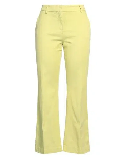 Room 52 Woman Pants Lime Green Size 6 Cotton, Elastane