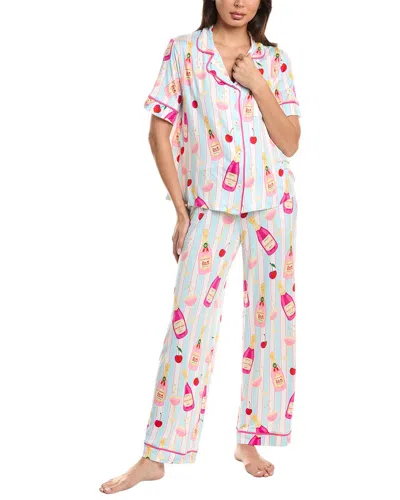 Room Service 2pc Dakota Pajama Set In White
