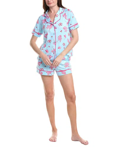 Room Service 2pc Pajama Set In Blue