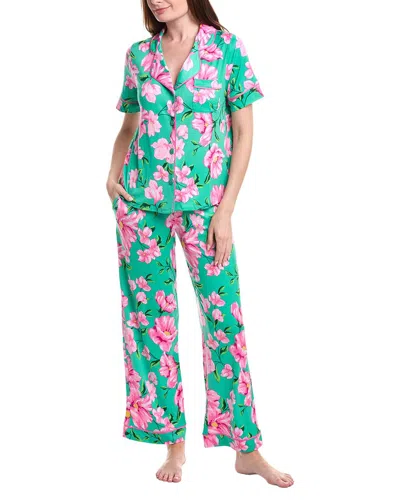 Room Service 2pc Pajama Set In Green