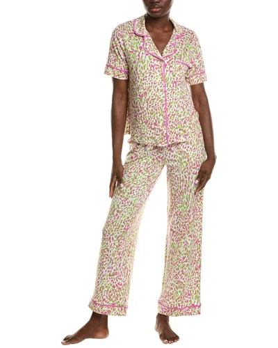 Room Service 2pc Pant & Shirt Pajama Set In Multi