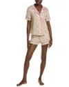 Room Service 2pc Short & Shirt Pajama Set In Multi