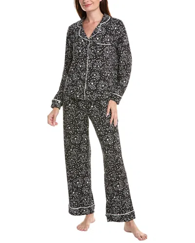 Room Service 2pc Top & Pant Pajama Set In Black