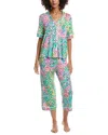 Room Service 2pc Watercolor Top & Pant Set In Multi