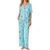 Room Service Pjs Print Long Pajamas