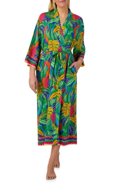 Room Service Pjs Print Longline Robe In Multi