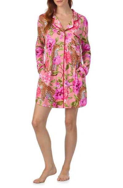 Room Service Pjs Print Nightshirt In Pink