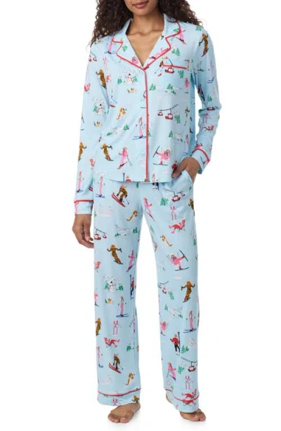 Room Service Pjs Print Pajamas In Blue