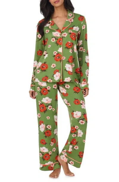 Room Service Pjs Print Pajamas In Green