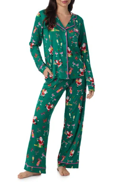 Room Service Pjs Print Pajamas In Green