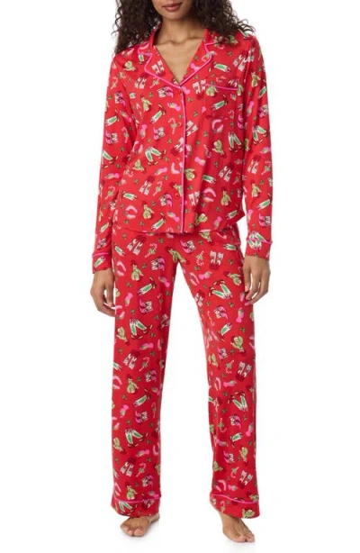 Room Service Pjs Print Pajamas In Brown