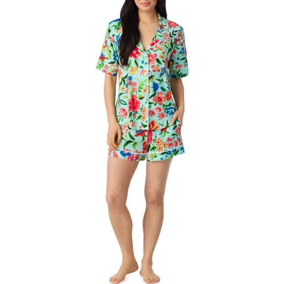 Room Service Pjs Print Short Pajamas In Blue