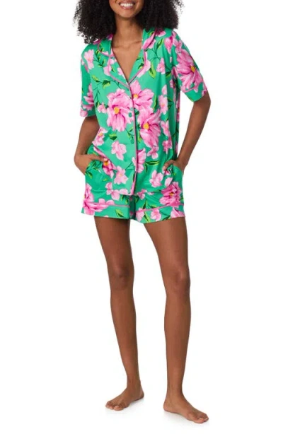 Room Service Pjs Print Short Pajamas In Green