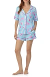 Room Service Pjs Print Short Pajamas In Blue