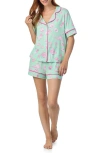 Room Service Pjs Print Short Pajamas In Multi