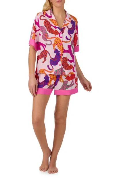 Room Service Pjs Print Short Pajamas In Multi