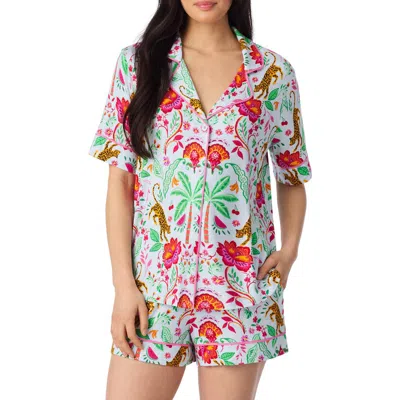 Room Service Pjs Print Short Pajamas In Multi