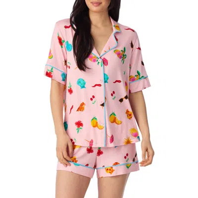 Room Service Pjs Print Short Pajamas In Multi