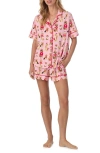Room Service Pjs Print Short Pajamas In Pink