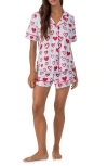 Room Service Pjs Print Short Pajamas In Red