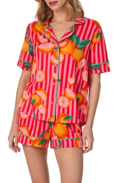 Room Service Pjs Printed Short Pajamas In Multi