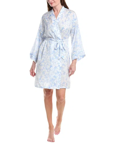 Room Service Printed Short Robe In Blue