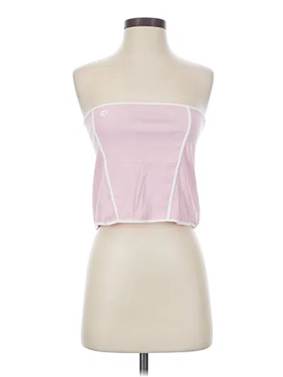 Pre-owned Room Service Tube Top Pink Strapless Neckline Tops