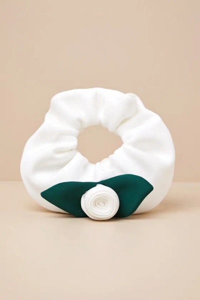 Room Shop Fondant Ivory Scrunched Rosette Bag